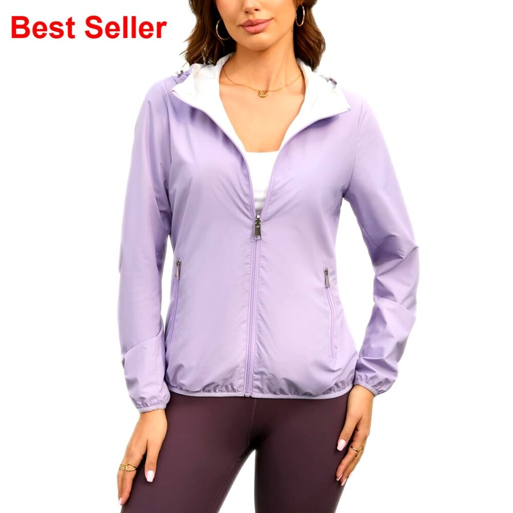 Reversible Rain Jacket Lightweight Waterproof Win… - image 1